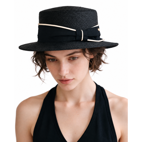 Vintage Contrast Boater